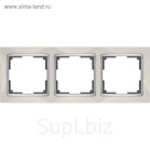 Рамка на 3 поста WL03-Frame-03-ivory, цвет слоновая кость