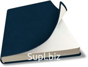Ежедневник недатированный Lamark Zebra FLEX A5 синий, 256 стр., закругленные углы, ляссе, белый блок