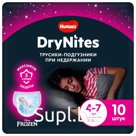 Подгузники-трусики для девочек Huggies DryNites 4-7 лет 17-30 кг 10 шт Артикул: 5063