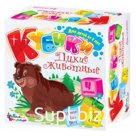 Кубики «Дикие животные», без обклейки, 4 шт.