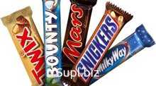 Шоколадные батончики Snickers, Mars, Bounty, Twix, Milky Way