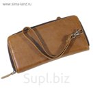 Кошелек, молния н/к, коричневый светлый крек Пр956-212