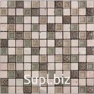 Мозаика микс стеклянная и каменная Natural BDA-2304 Inka стекло,травер,аглом,беж,микс,29.8x29.8