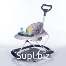 Ходунки JOLLY WALK XT BW130, 6 колёс, со светомузыкальными эффектами, цвет серый