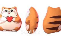 Cat orange with heart 20 cm Item: МТ30257_conclusion
