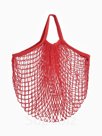 Сумка-авоська плетёная, клетка 1.5 см, красная