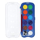 Акварель сухая GIOTTO ACQUARELLI, 12 цветов, d=30 мм, с кистью