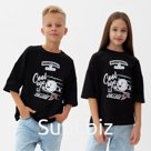 Футболка детская MINAKU: bascetball kids, чёрная, рост 152 см