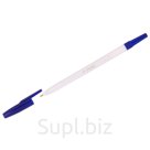 Ручка шариковая Стамм "049" синяя, 1,0мм, белый корпус