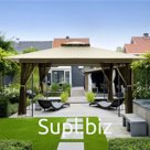 Верхний цветной кованый навес с двойной крышей