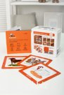 Educational cube set "Domestic animals" (4 cubes, 3 double-sided cards, developmental teaching aid) Article: 15403