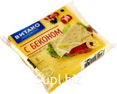 Сыр плавленый (слайсы) с Беконом 45%,130гр.*17 (Витако)