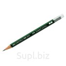 Карандаш ч/г Faber-Castell "Castell 9000" B, короткий, с ластиком, заточен