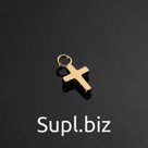 Подвеска позолота "Крестик", 7,7*4,3мм