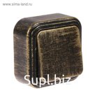 Выключатель "Элект" VA 16-131-ЧБ, 6 А, 1 клавиша, наружный, цвет черный под бронзу