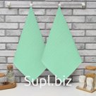 Набор кухонных полотенец «Доляна», салатовый, 35×60 см-2 шт., 100% хлопок, вафля, 220 г/м²