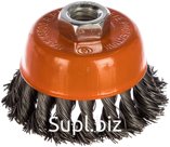 Корщетка-насадка Sturm! тип ''чашка'' М14, D75мм, витая стальная пров 5240202