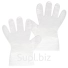 Перчатки полиэтиленовые одноразовые OfficeClean, разм. L, 50 пар (100 шт.), пакет с европодвесом