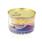 Треска атлантическая натуральная с добавлением масла ж/б №6 250г.
