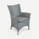 Кресло Kipr (без упаковки) Серебро, RAL 7030, Oxford 600D PU dark grey, двойная трубка
