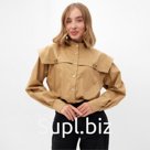 Рубашка женская MINAKU: Casual Collection, размер 46, бежевый