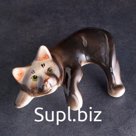 Статуэтка фарфоровая "Кот Васька чёрный", 17 см