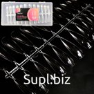 120 шт, KYASSI, Типсы ГЕЛЕВЫЕ "Острые" глянец (розовый)