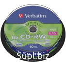 Диск CD-RW 700Mb Verbatim 8-12x Cake Box (10шт)