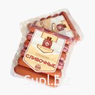 Колбасное изделие вареное из мяса цыплят-бройлеров высшего сорта охлажденное СОСИСКИ СЛИВОЧНЫЕ, газ