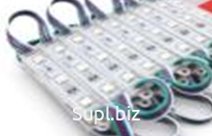Светодиодный модуль  SMD 5050/3LED/RGB  0.72W IP65 120°, 90х12х4.5мм Код 5050-3RGB