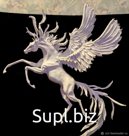 Скульптура «Белый пегас Руна Эваз на дыбах с распахнутыми крыльями» - изготовление на заказ